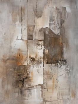 Brown abstract oil painting